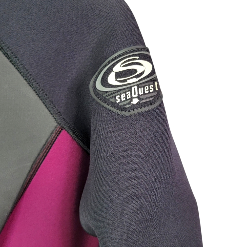Seaquest Dsv Black Purple Short Sleeve Wetsuit Divingsuit Scuba Women's 11-12 - Picture 5 of 13